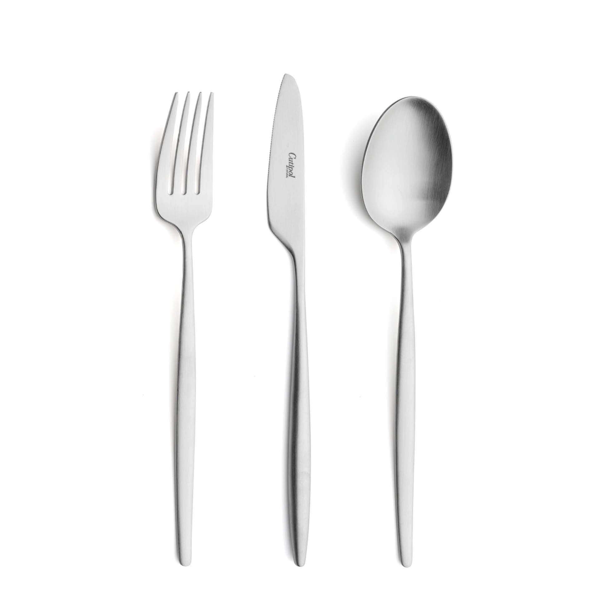 Cutipol Cutlery Solo Matte with dinner fork, dinner knife, table spoon