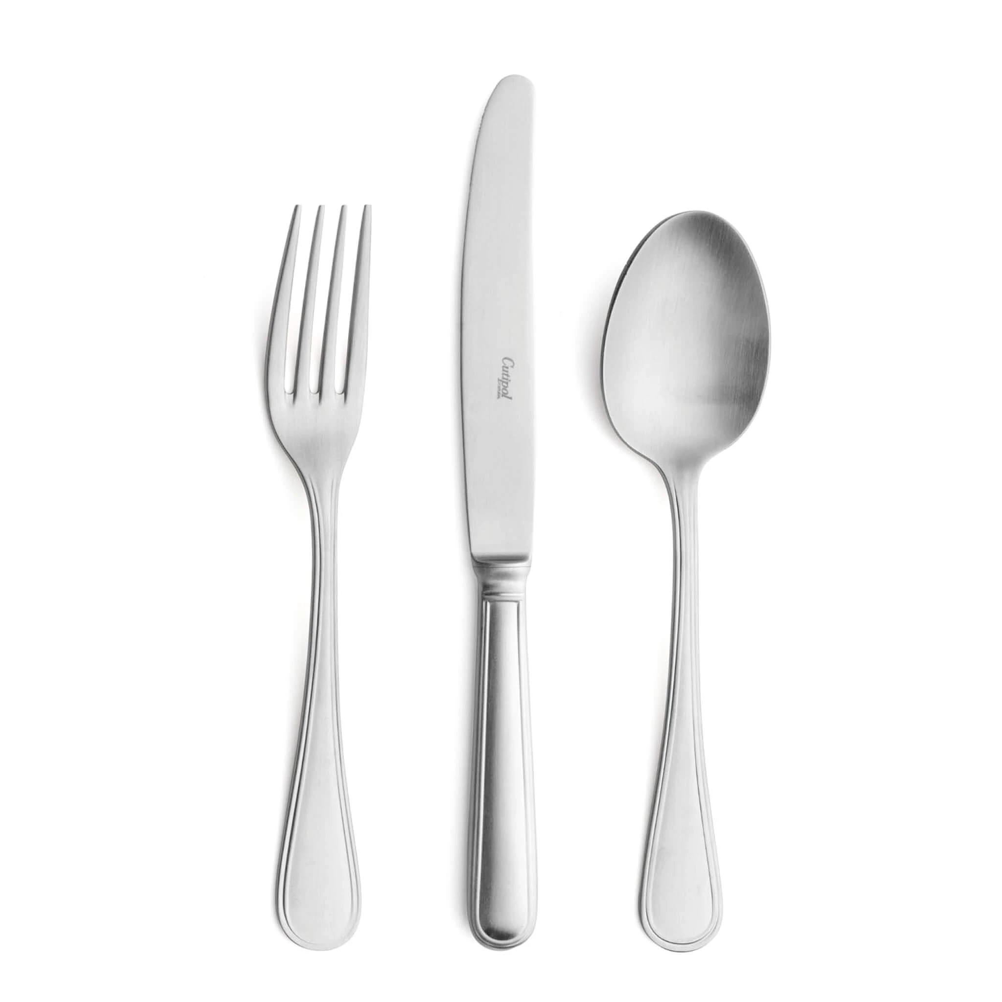 Cutipol Cutlery Sevigné Matte with dinner fork, dinner knife, table spoon