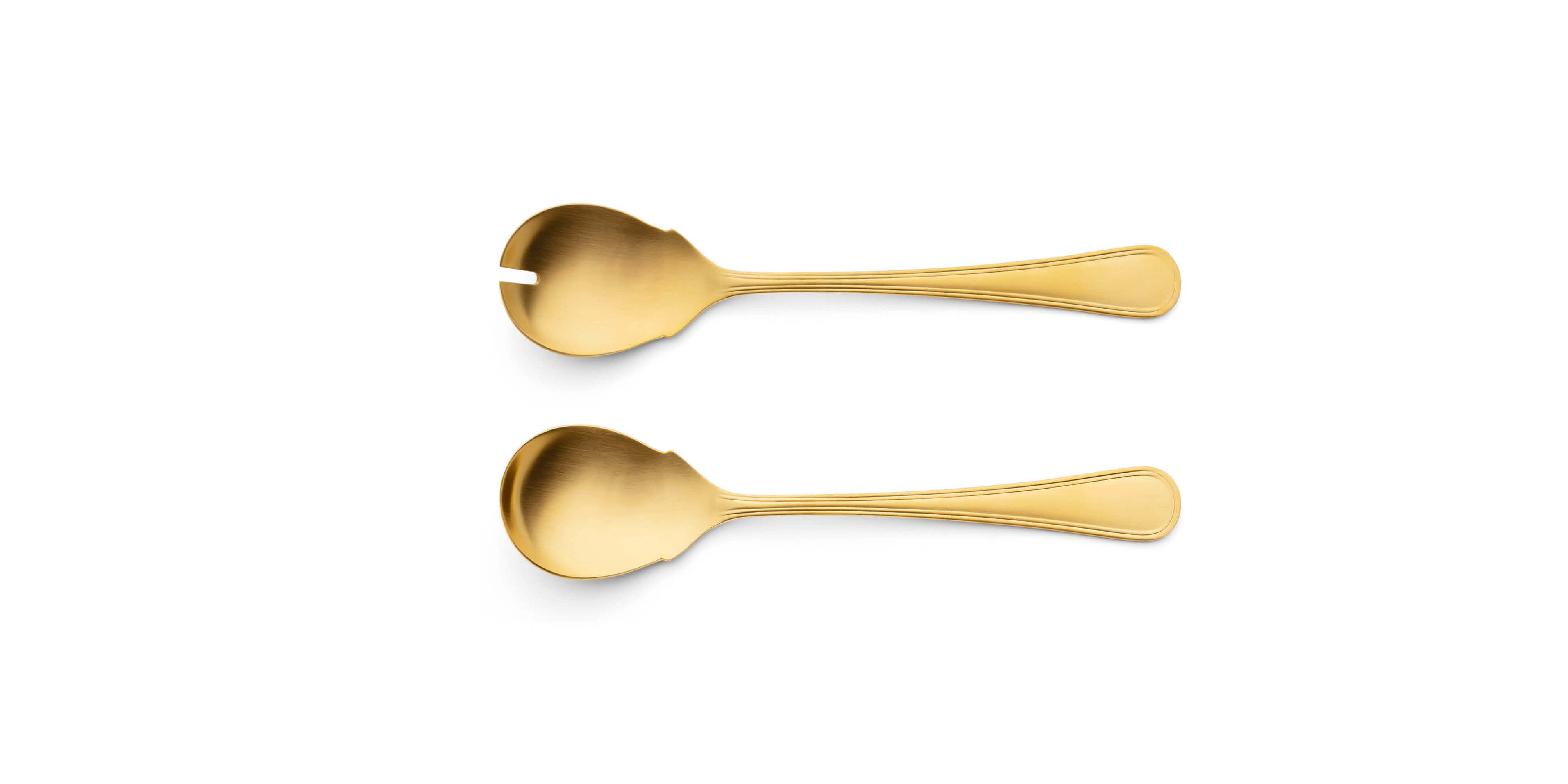 Talher de Salada Cutipol Sevigné Matte Gold