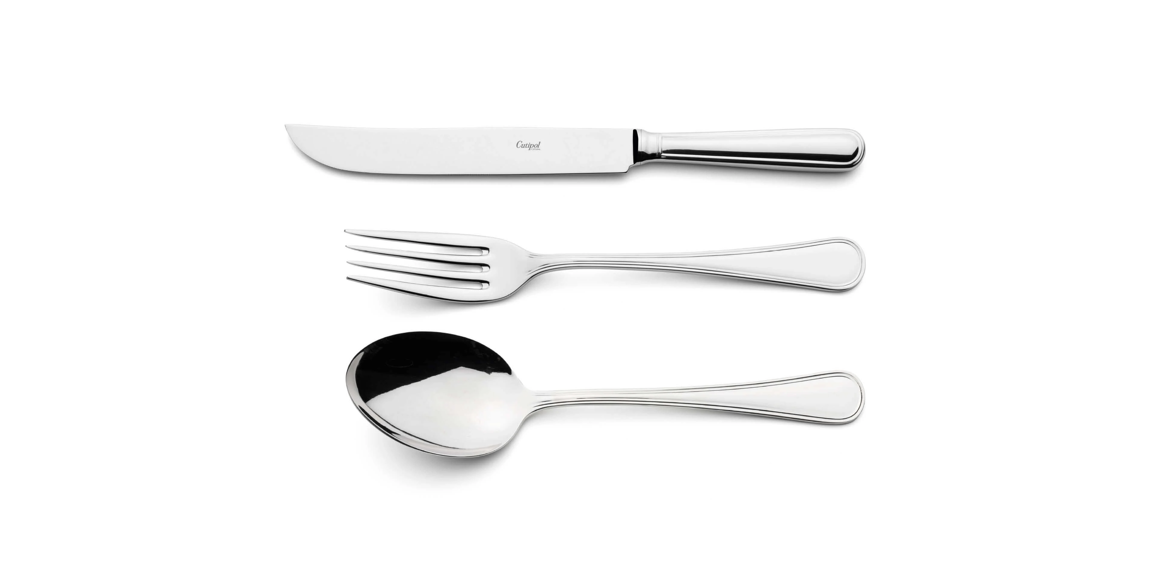 Serving Spoon, serving fork and serving knife cutipol Sevigné