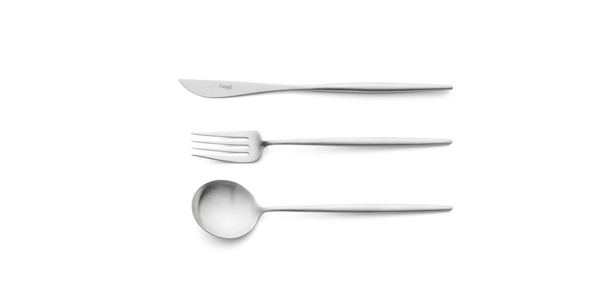 Serving Spoon, serving fork and serving knife cutipol Moon Matte