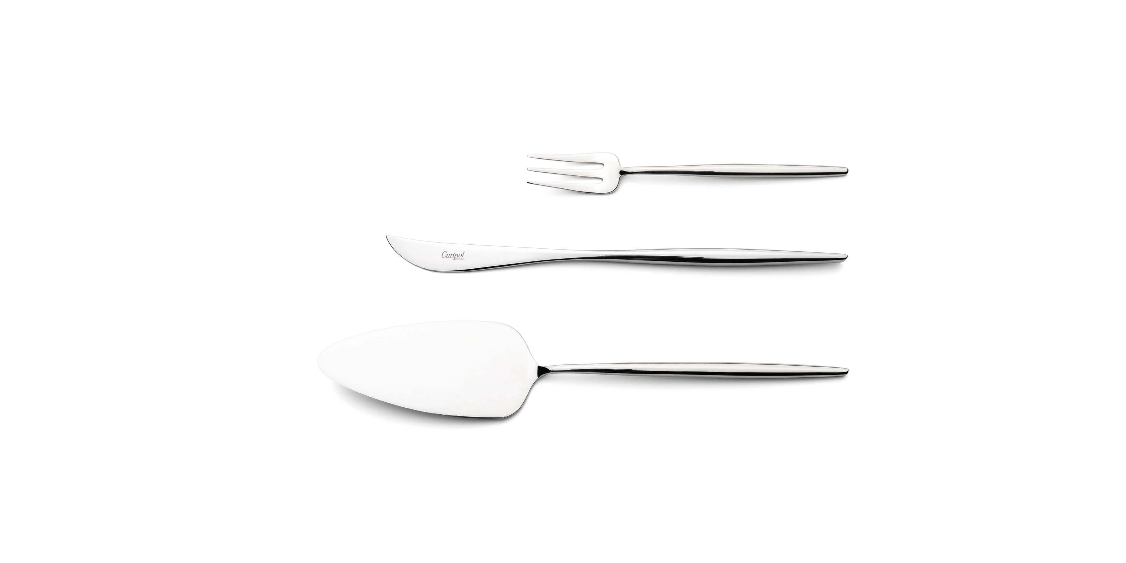 Pie Server, Cheese knife and pastry fork Cutipol Moon