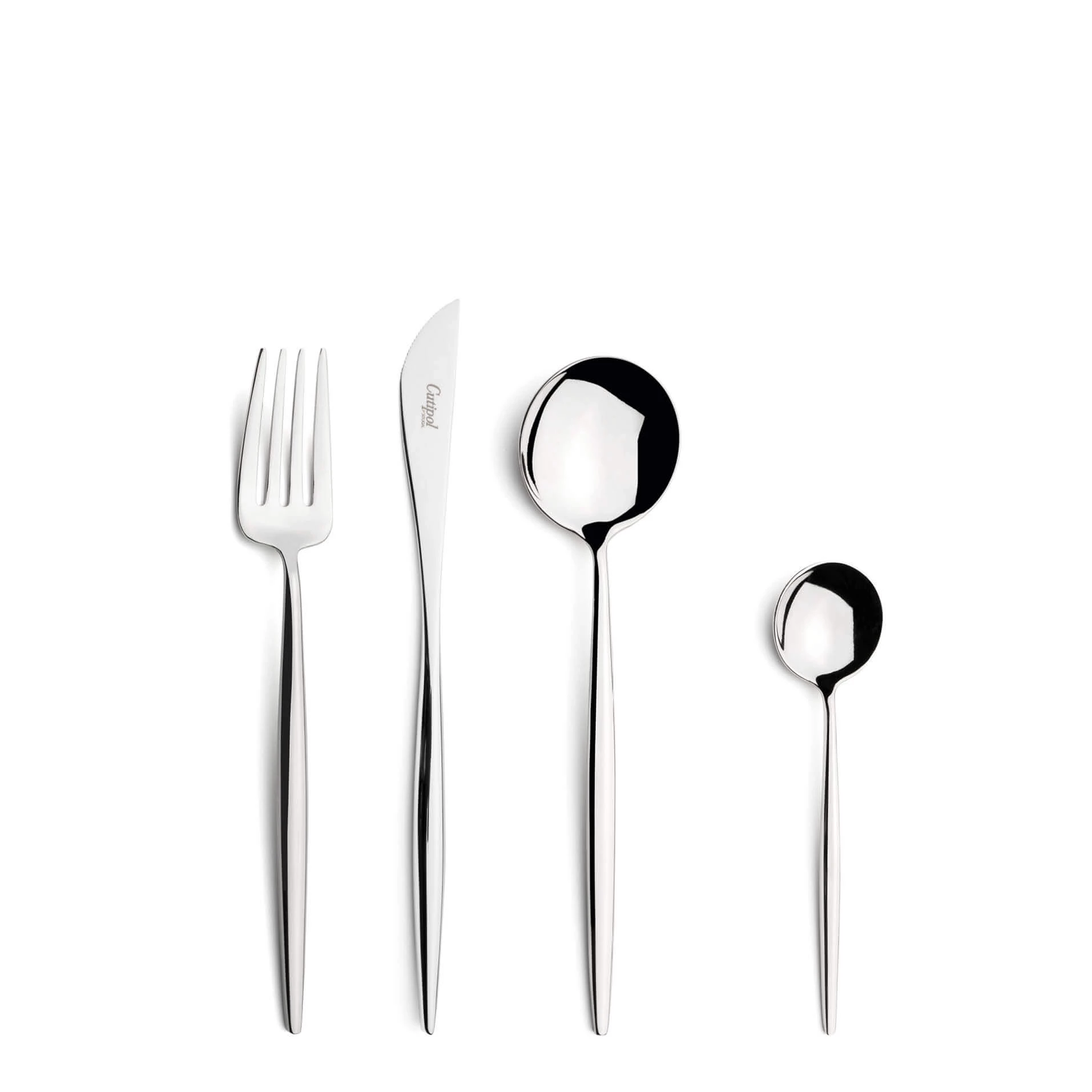 Cutipol Cutlery Moon with dessert fork, dessert knife, dessert spoon and tea-coffee spoon