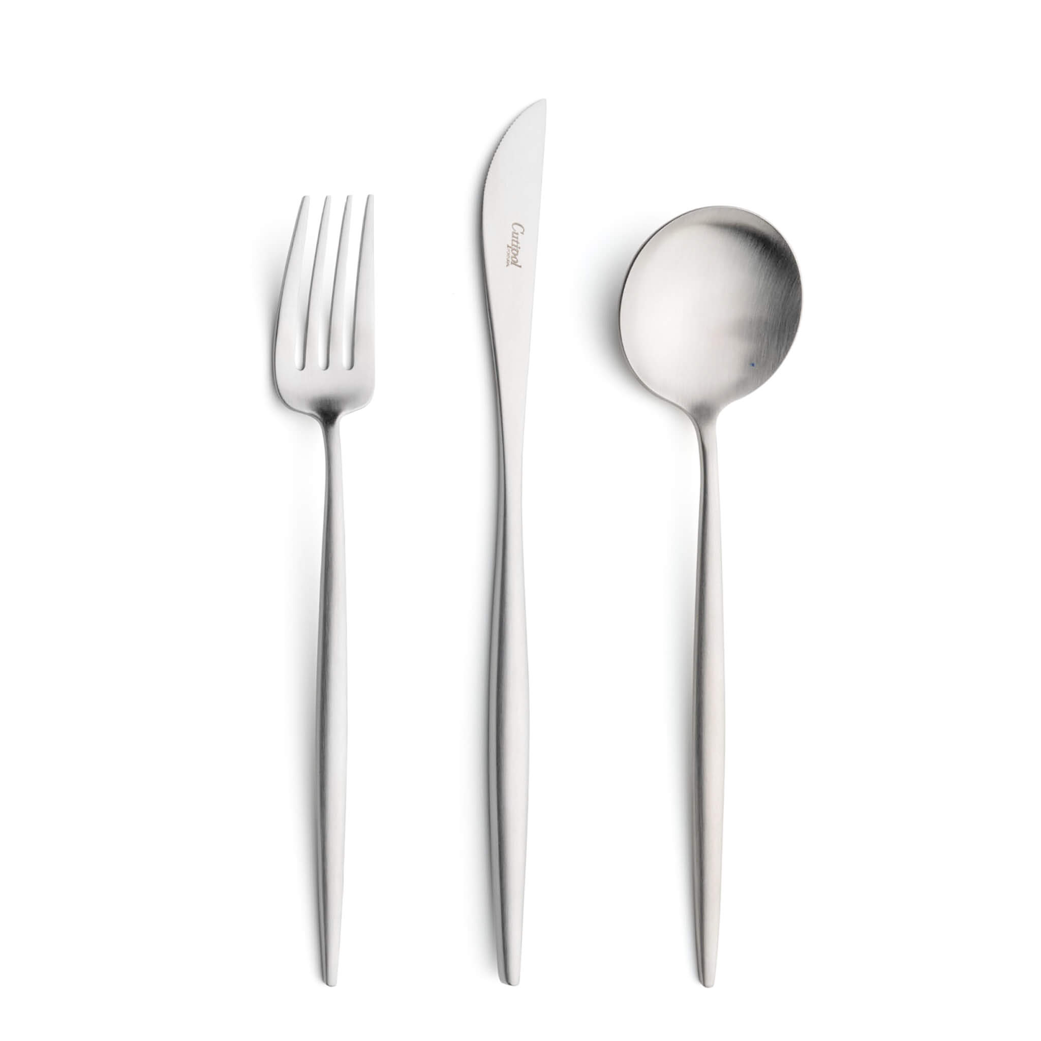 Cutipol Cutlery Moon Matte with dinner fork, dinner knife, table spoon