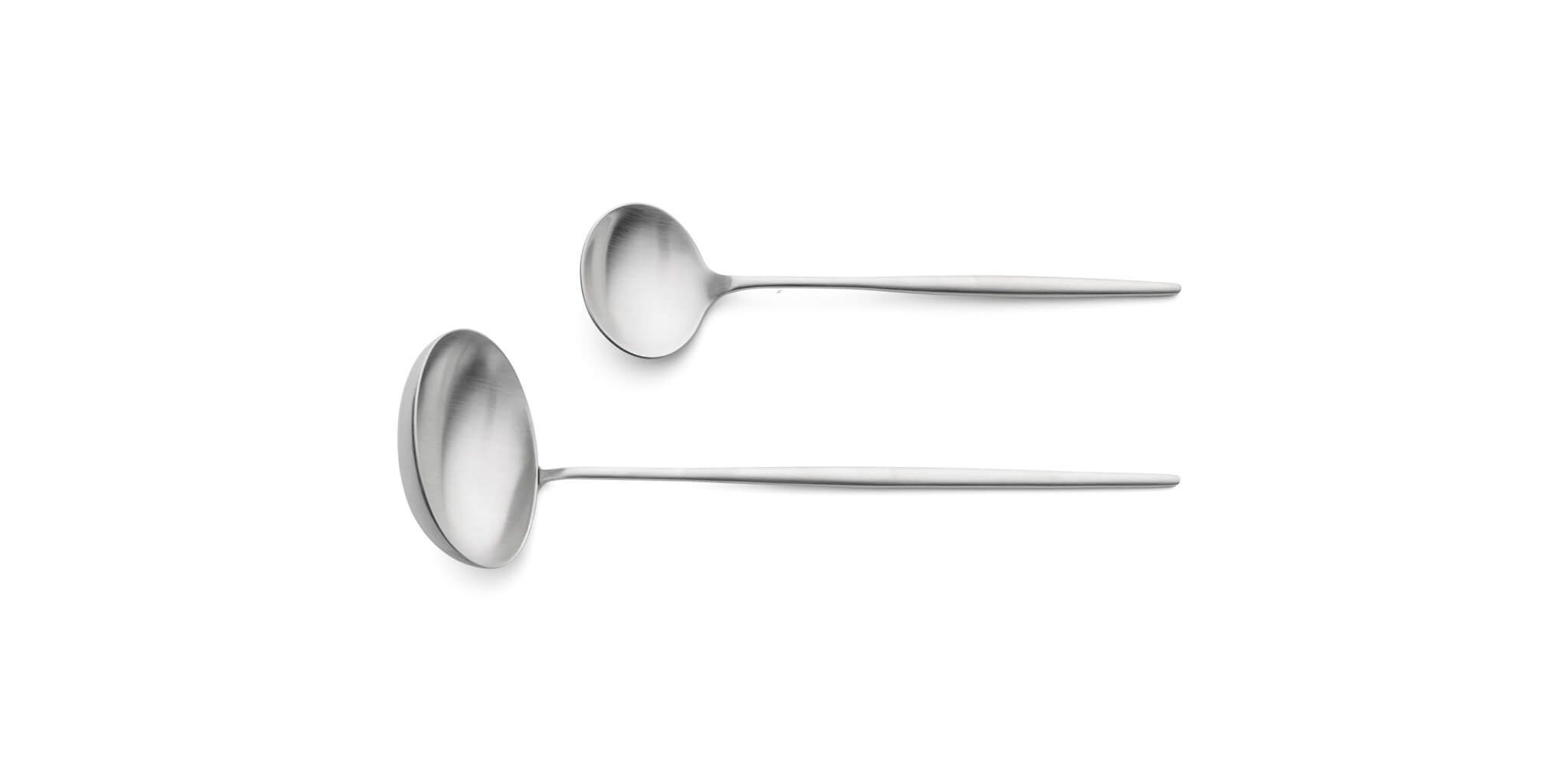 Cutipol Moon Matte with soup ladle and sauce ladle