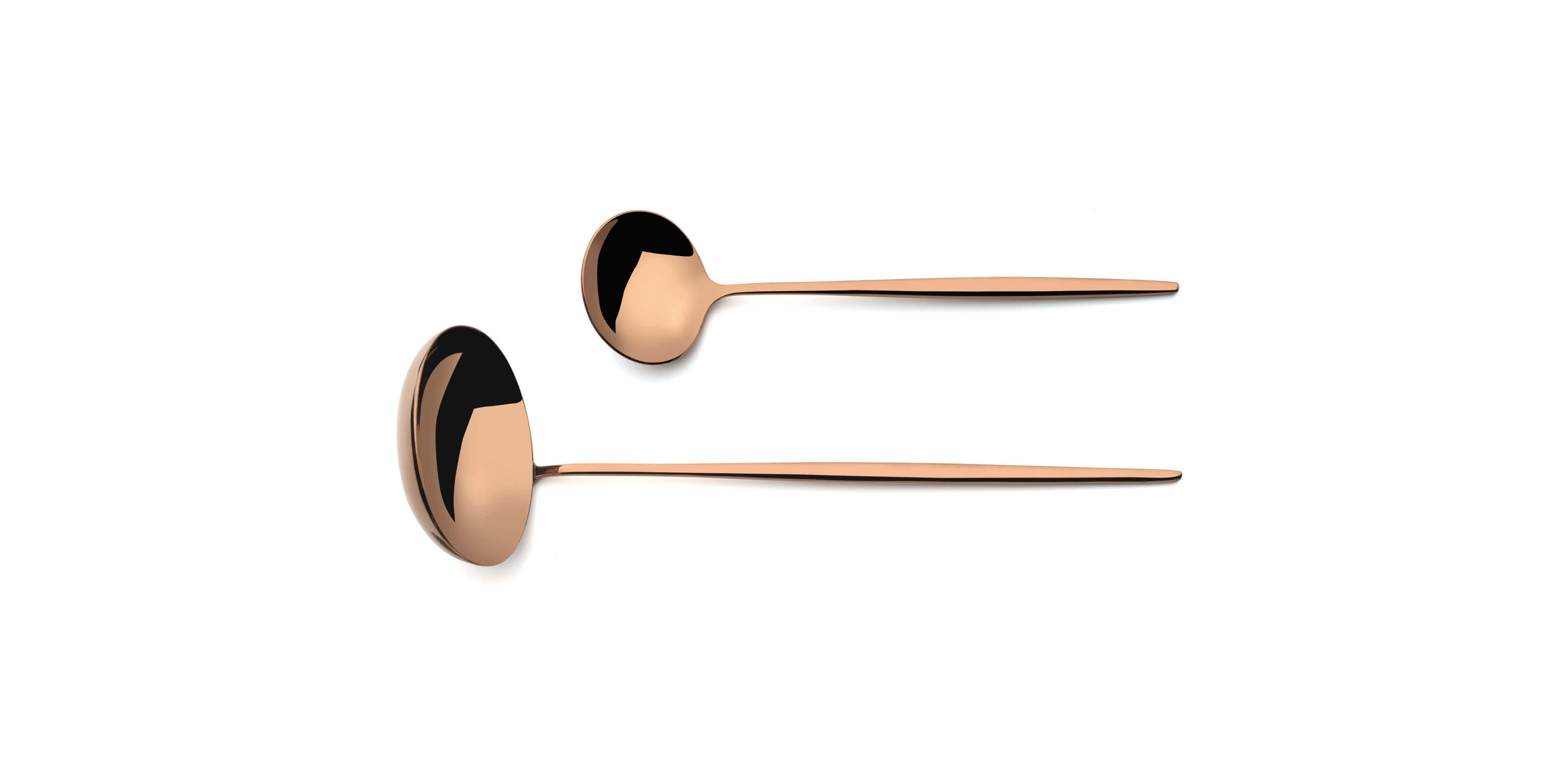 Concha terrina e Colher de molho Cutipol Moon Copper