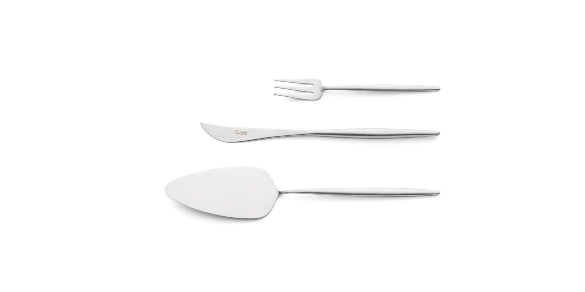 Pie Server, Cheese knife and pastry fork Cutipol Moon Matte