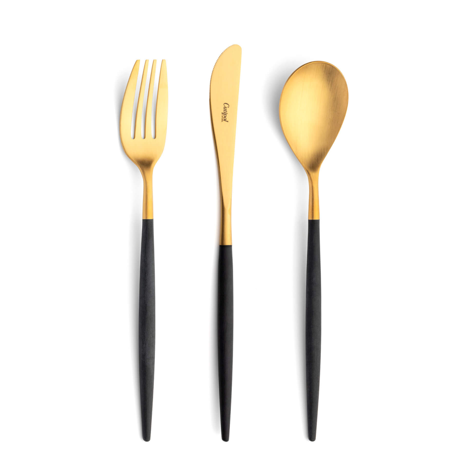 Cutipol Cutlery Mio Gold with dinner fork, dinner knife, table spoon