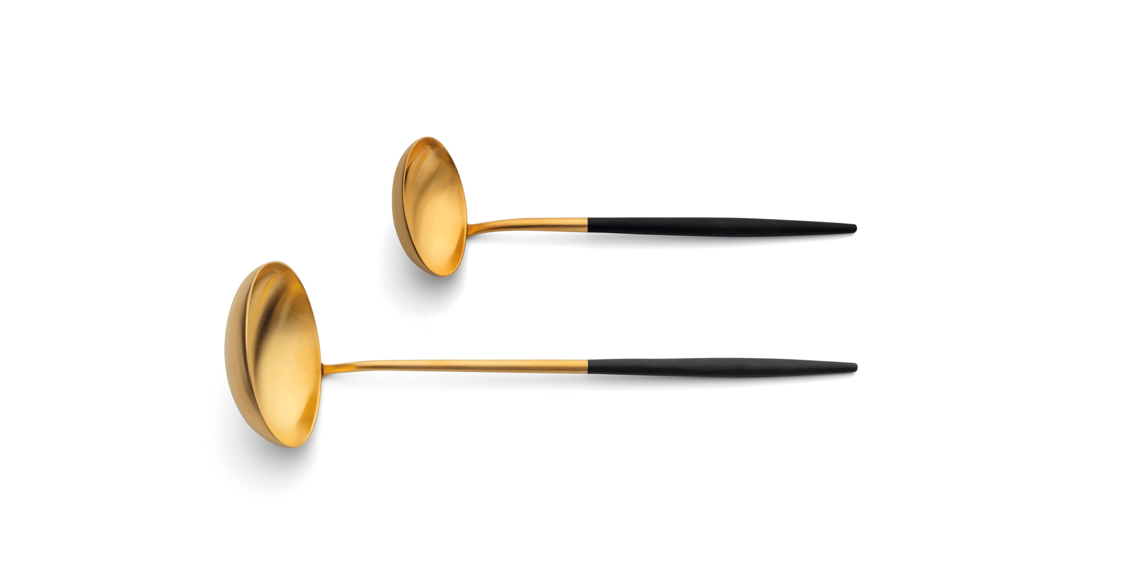 Cutipol Mio Gold with soup ladle and sauce ladle