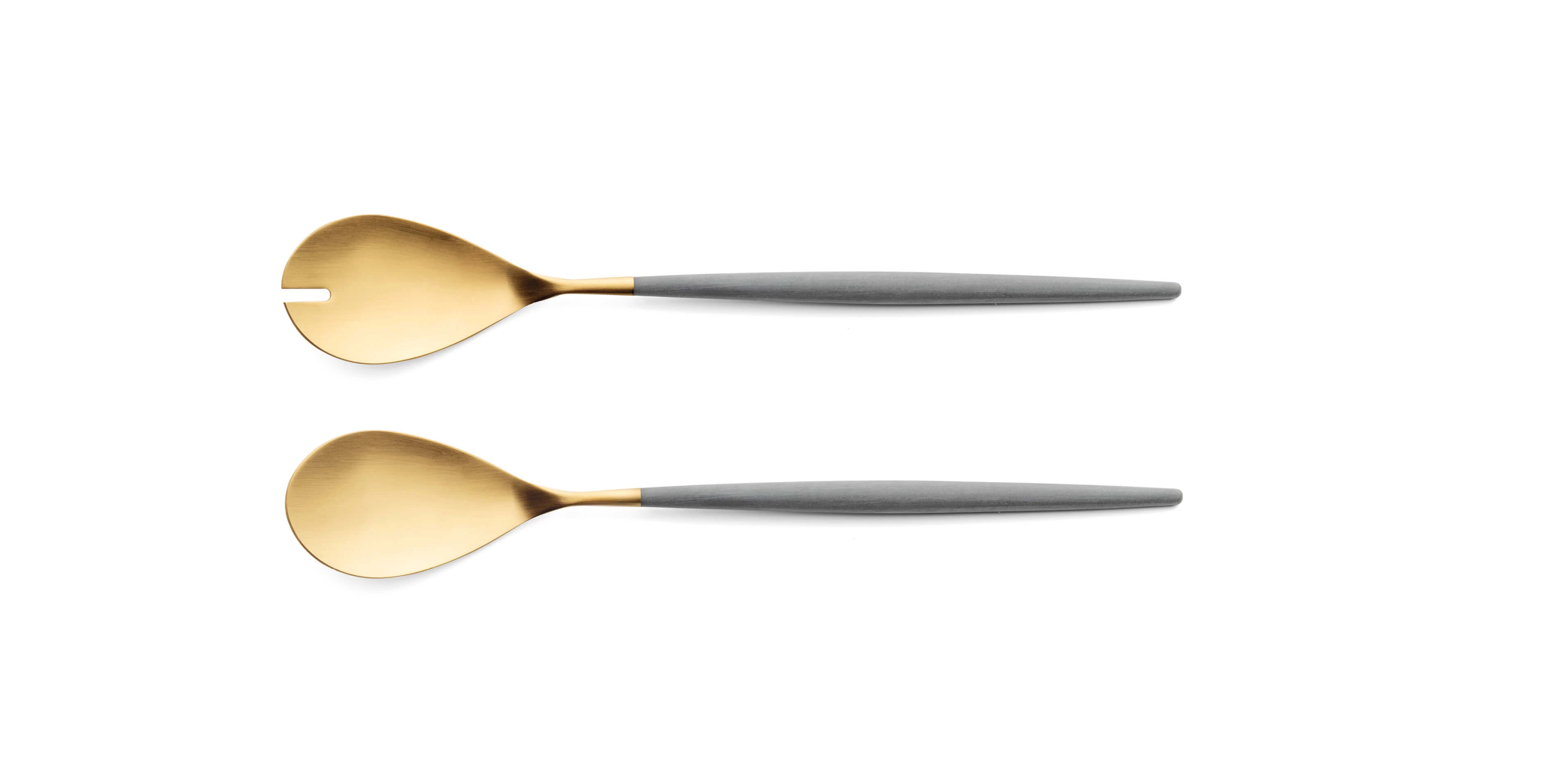 Talher de salada Cutipol Mio Grey dourado