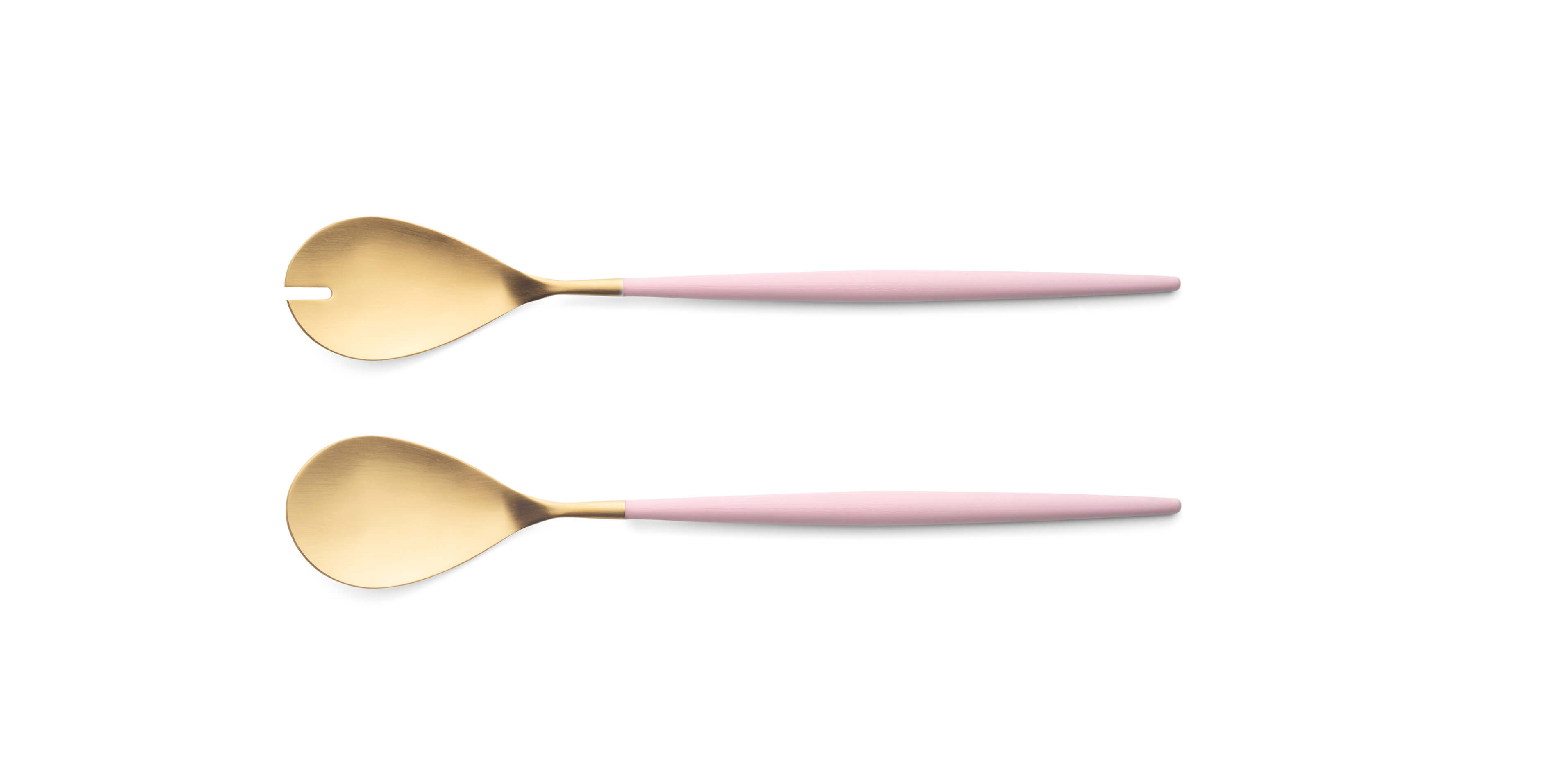 Talher de salada Cutipol Mio Pink dourado