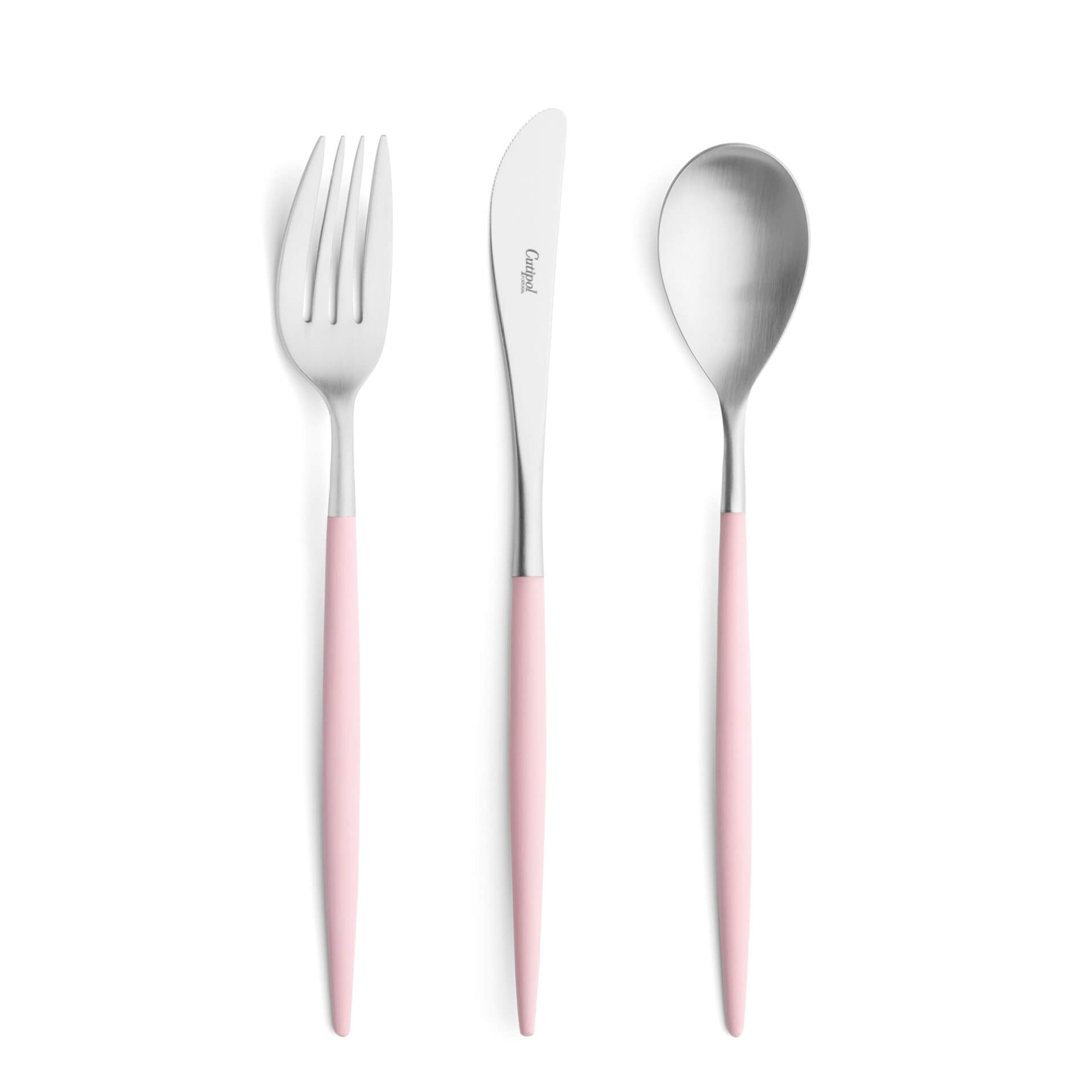 Cutipol Cutlery Mio Pink with dinner fork, dinner knife, table spoon