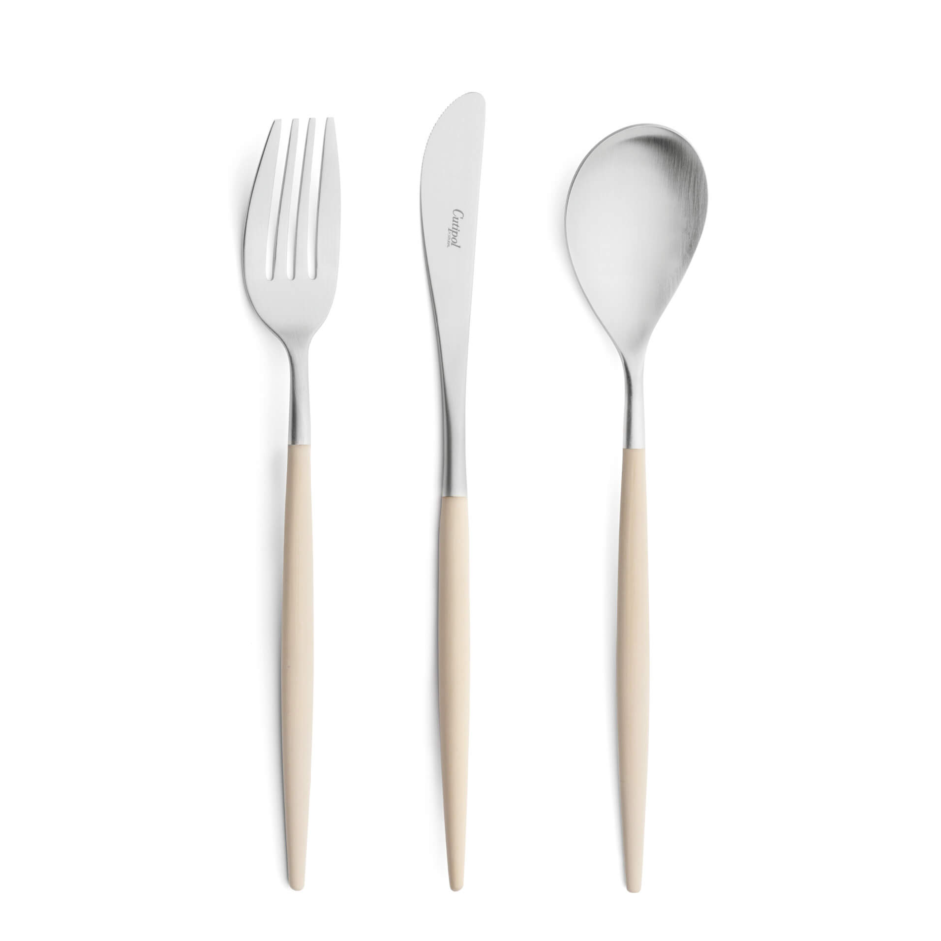 Cutipol Cutlery Mio Ivory with dinner fork, dinner knife, table spoon