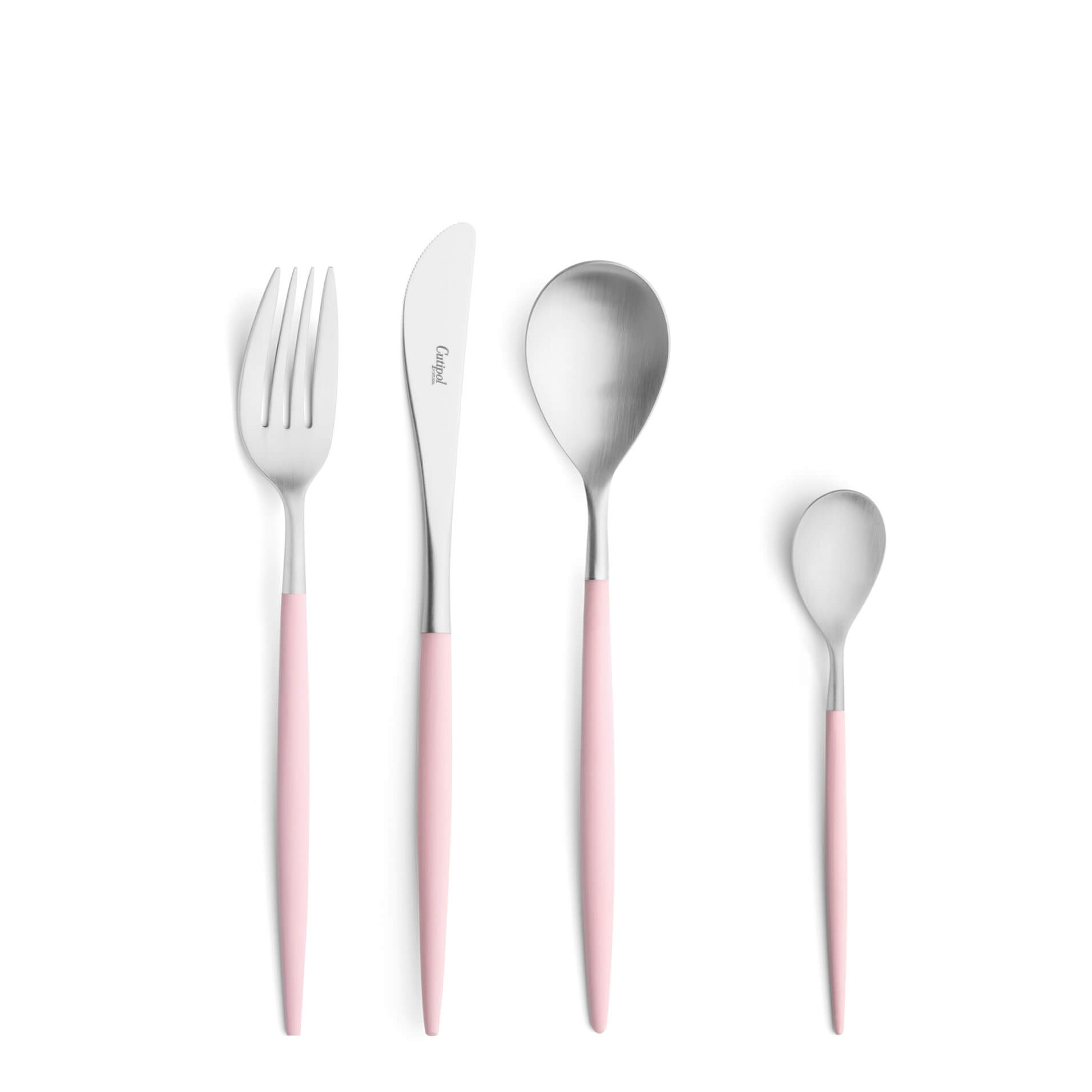 Cutipol Cutlery Mio Pink with dessert fork, dessert knife, dessert spoon and tea-coffee spoon