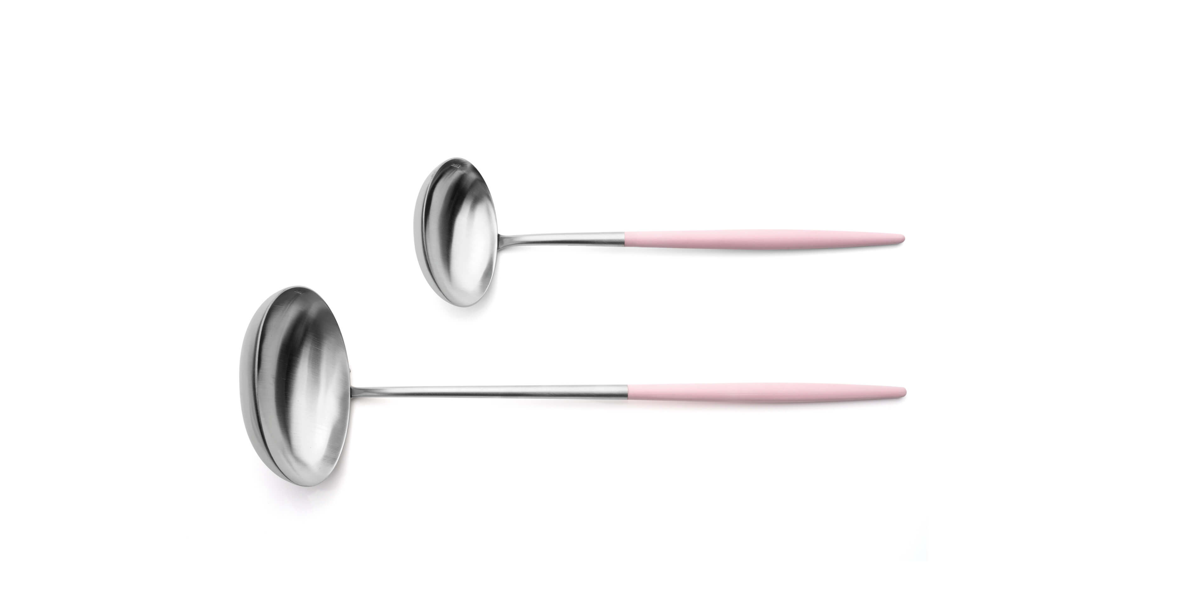 Cutipol Mio Pink with soup ladle and sauce ladle