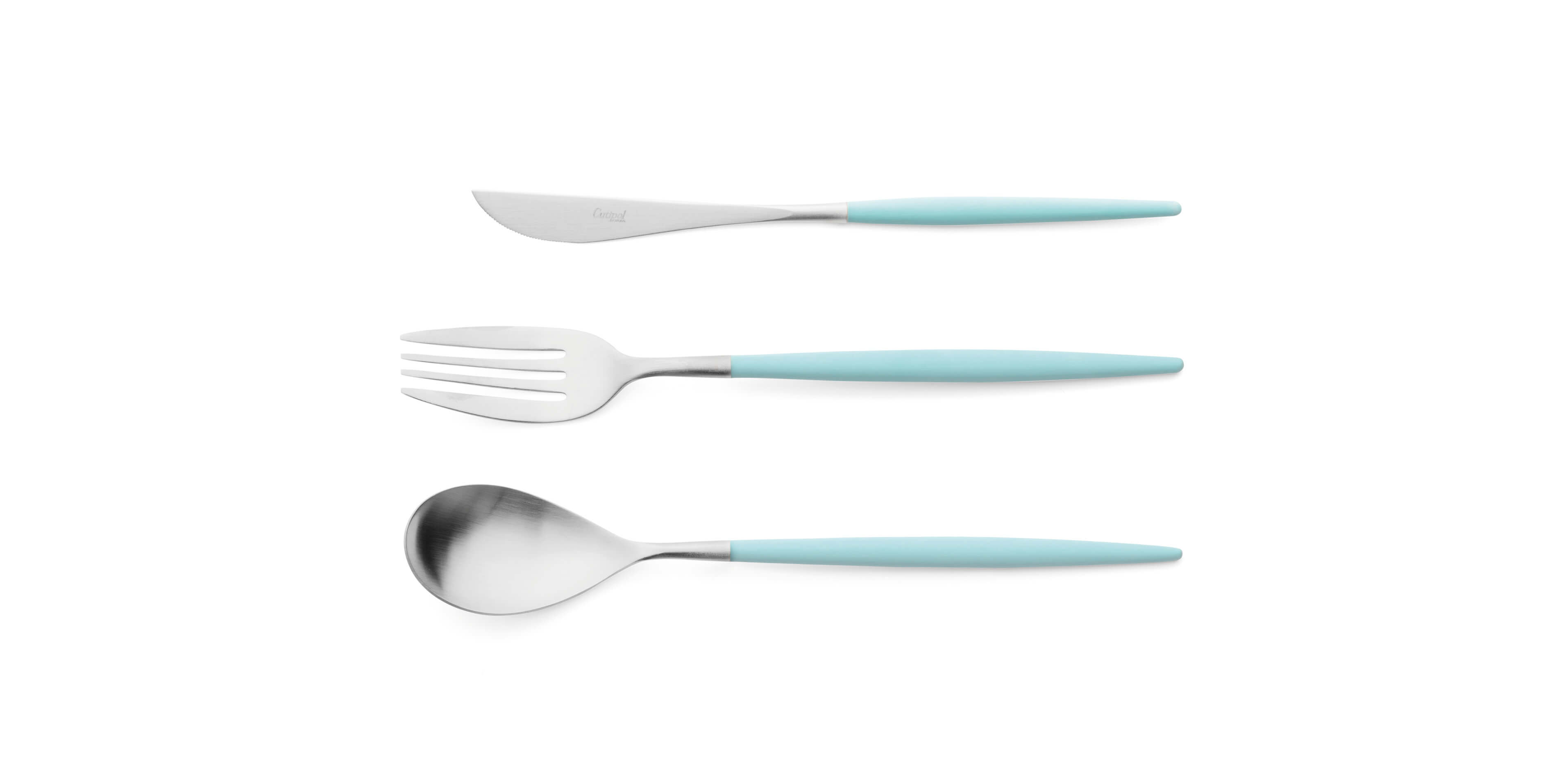 Serving spoon, serving fork and serving knife Cutipol Mio Turquoise