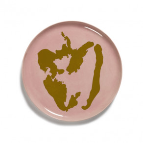 SERAX Feast - Pink serving plate with gold pepper