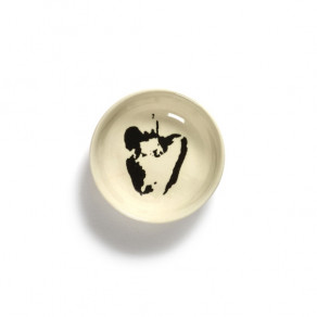 SERAX Feast - White deep plate with black pepper XS
