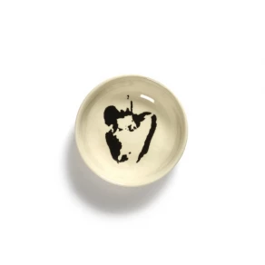 SERAX Feast - White deep plate with black pepper XS