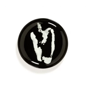 SERAX Feast - Black plate with white pepper S