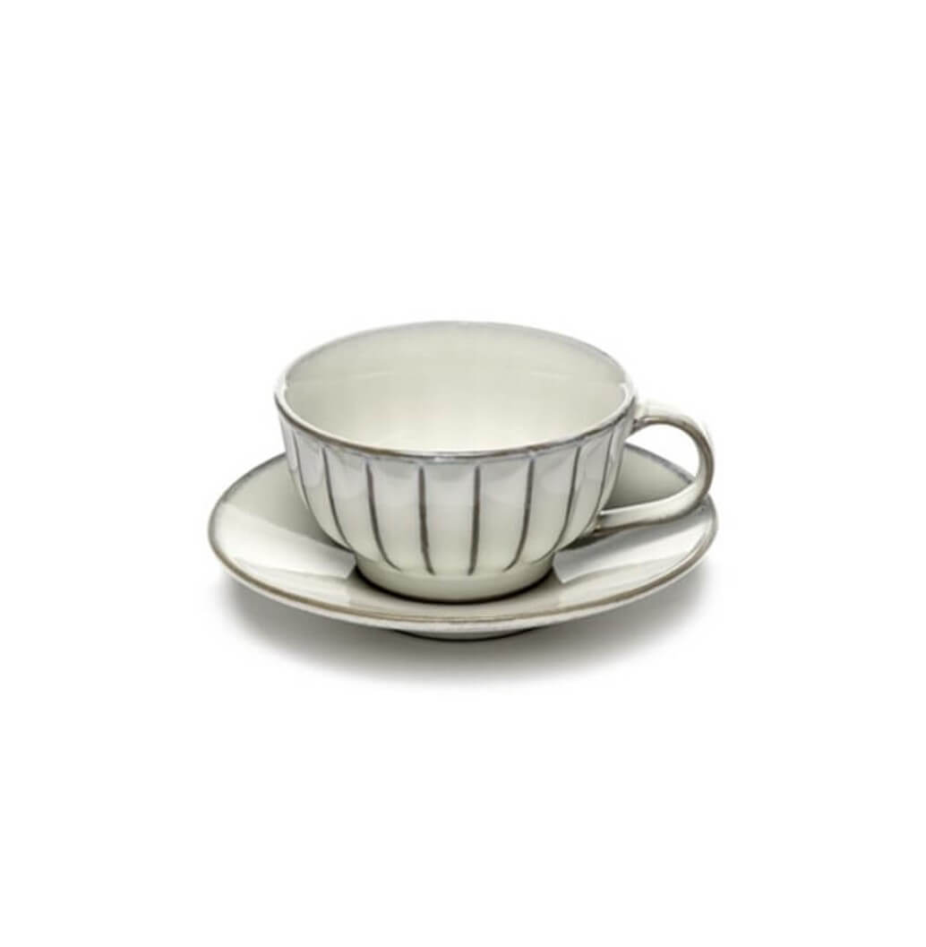 SERAX Inku - White cappuccino saucer #2