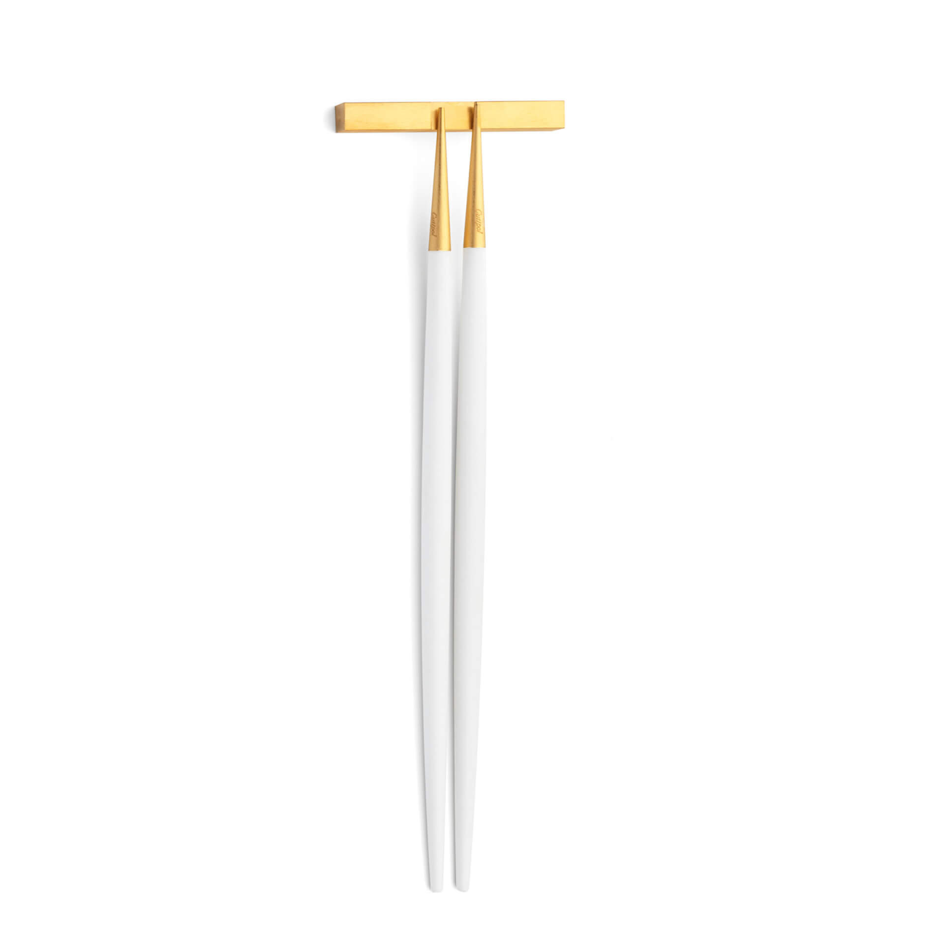 Cutipol Goa White Gold chopstick set and support