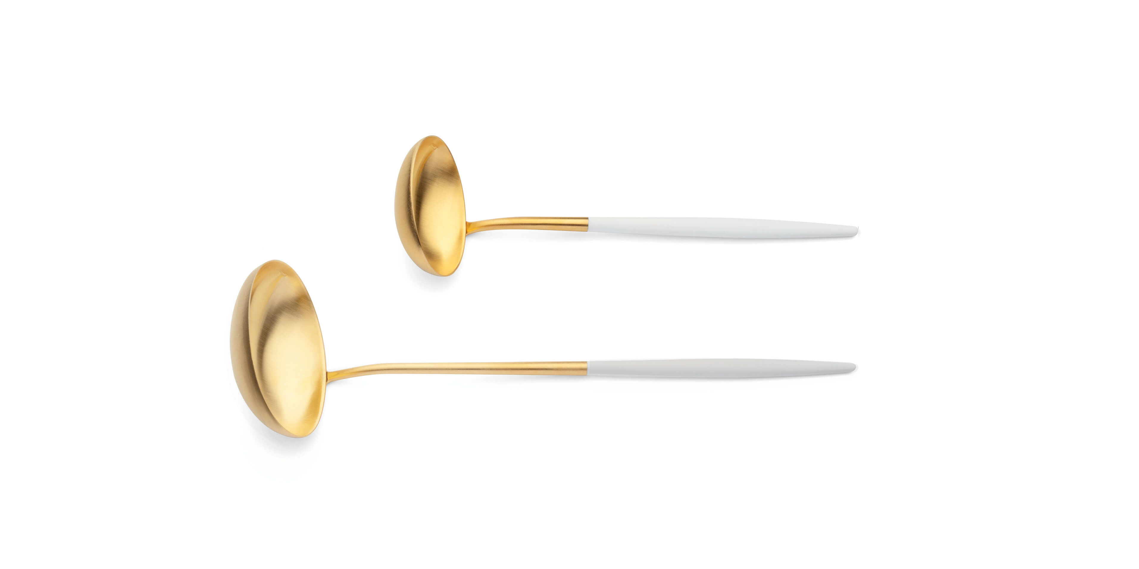 Cutipol Goa White Gold with soup ladle and sauce ladle