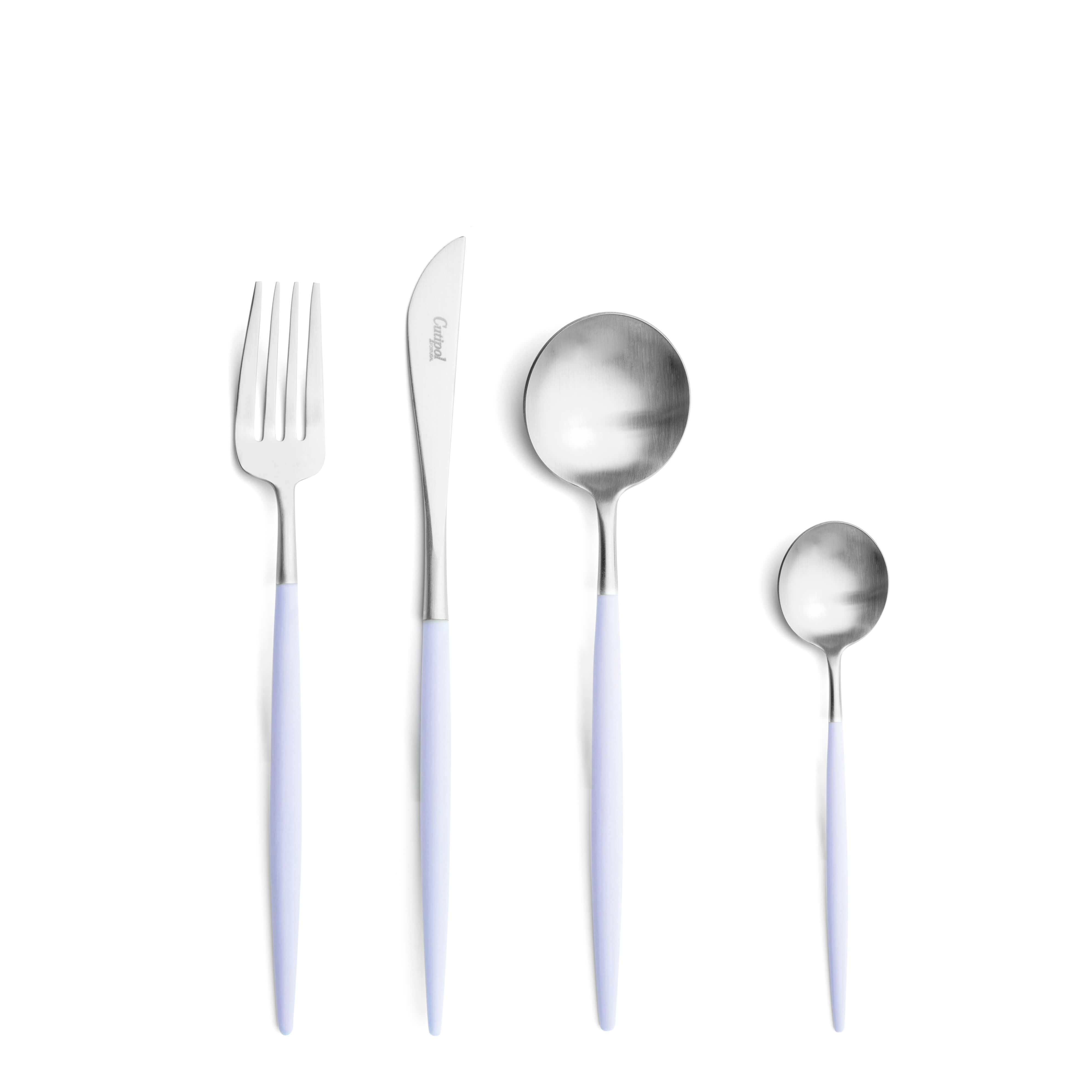 Cutipol Cutlery Goa Violet with dessert fork, dessert knife, dessert spoon and tea-coffee spoon