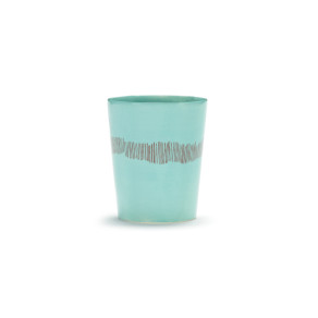 SERAX Feast - Blue tea cup with red stripes