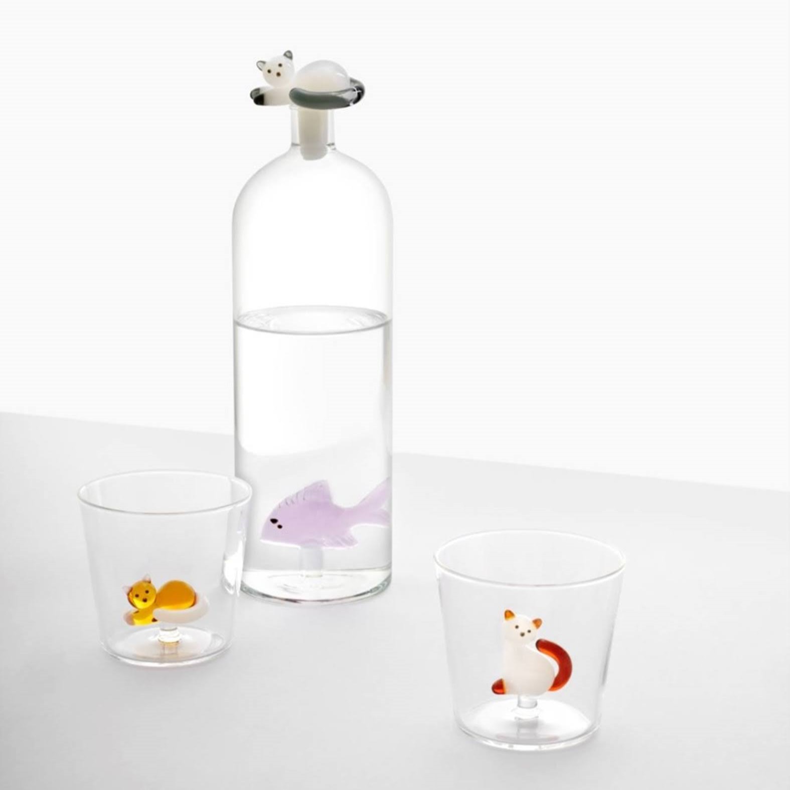 ICHENDORF MILANO Tabby Cat - Bottle fish and cat #2
