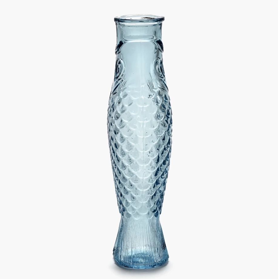 SERAX Fish & Fish - Garrafa de vidro azul #3