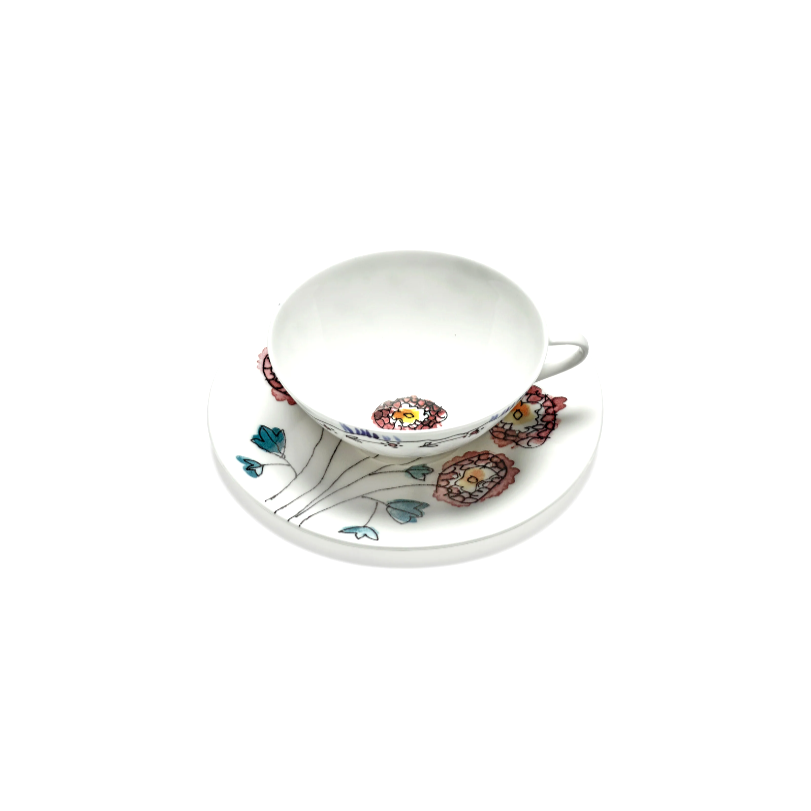 SERAX MARNI Midnight Flowers - Espresso cup with saucer Anemone #2