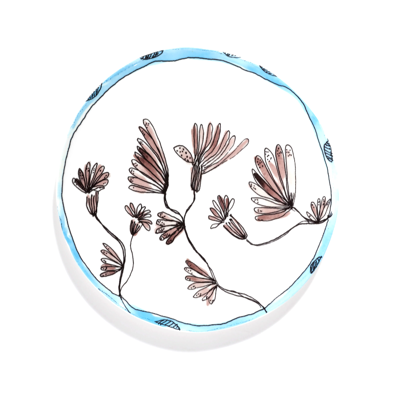 SERAX MARNI Midnight Flowers - Serving plate Camelia #1
