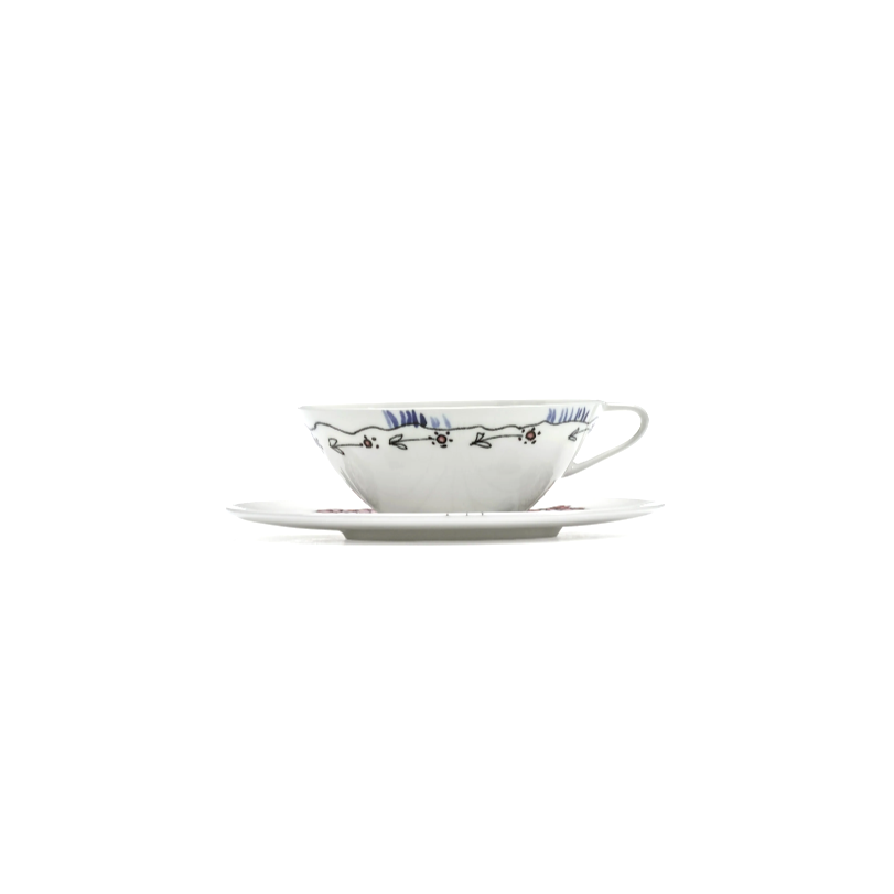 SERAX MARNI Midnight Flowers - Espresso cup with saucer Anemone #3