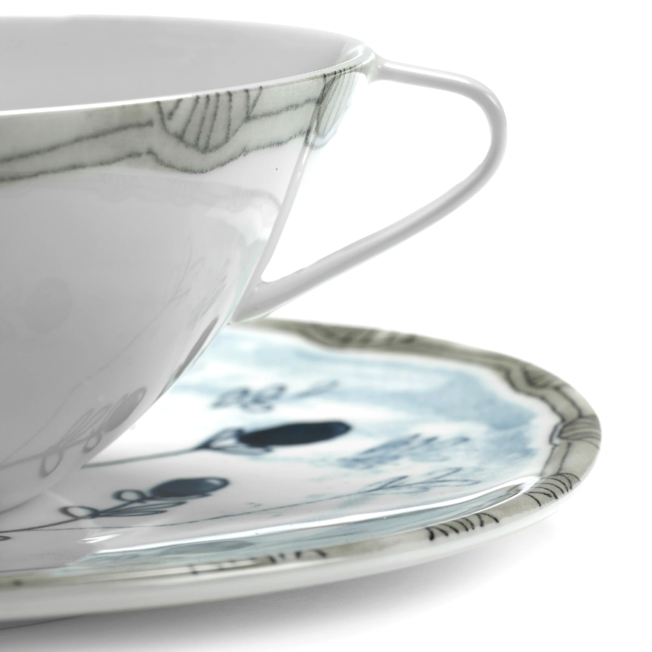 SERAX MARNI Midnight Flowers - Consumé bowl with saucer Mirtillo #4