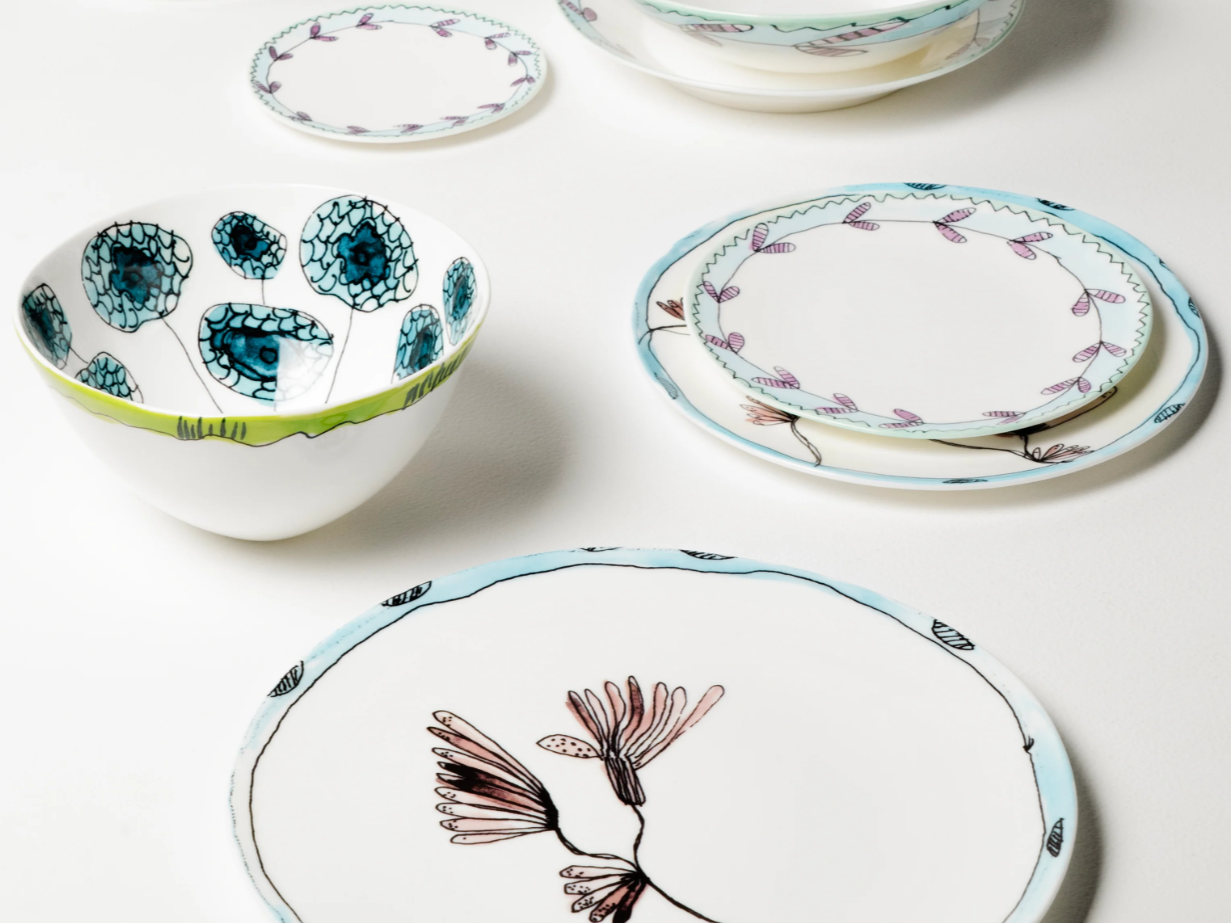 Marni and Serax Midnight Flowers collection