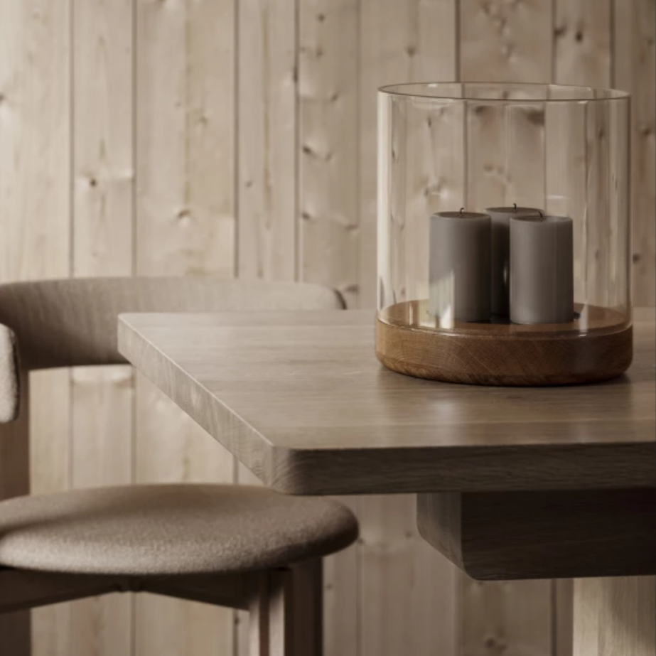 FURNITURE & DECO - Oak candle holder #3