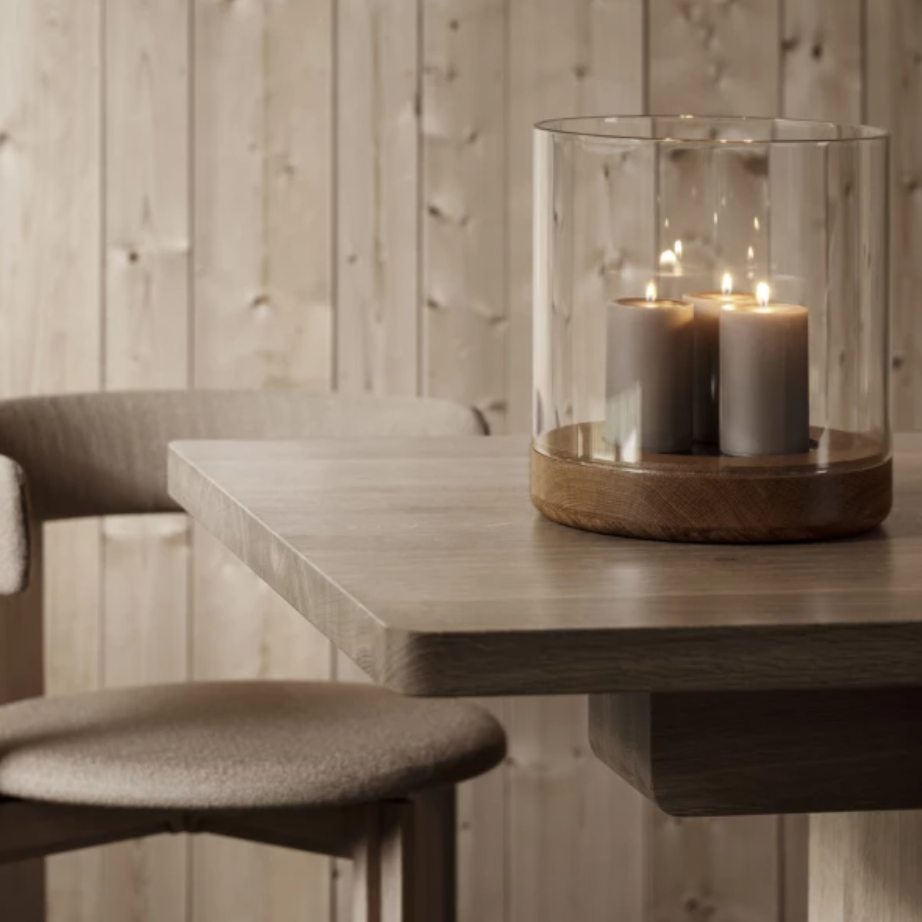 FURNITURE & DECO - Oak candle holder #4