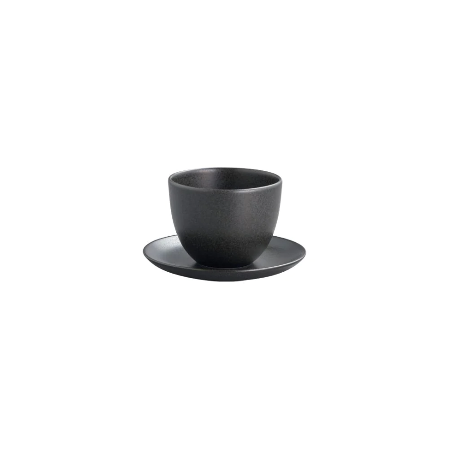 COOK & SHARE Pebble - Tea cup and saucer black #1