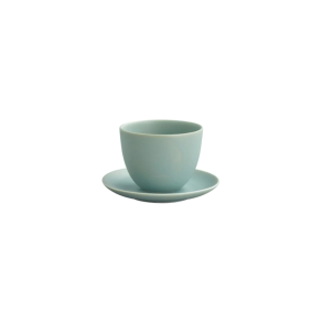 COOK & SHARE Pebble - Tea cup and saucer green