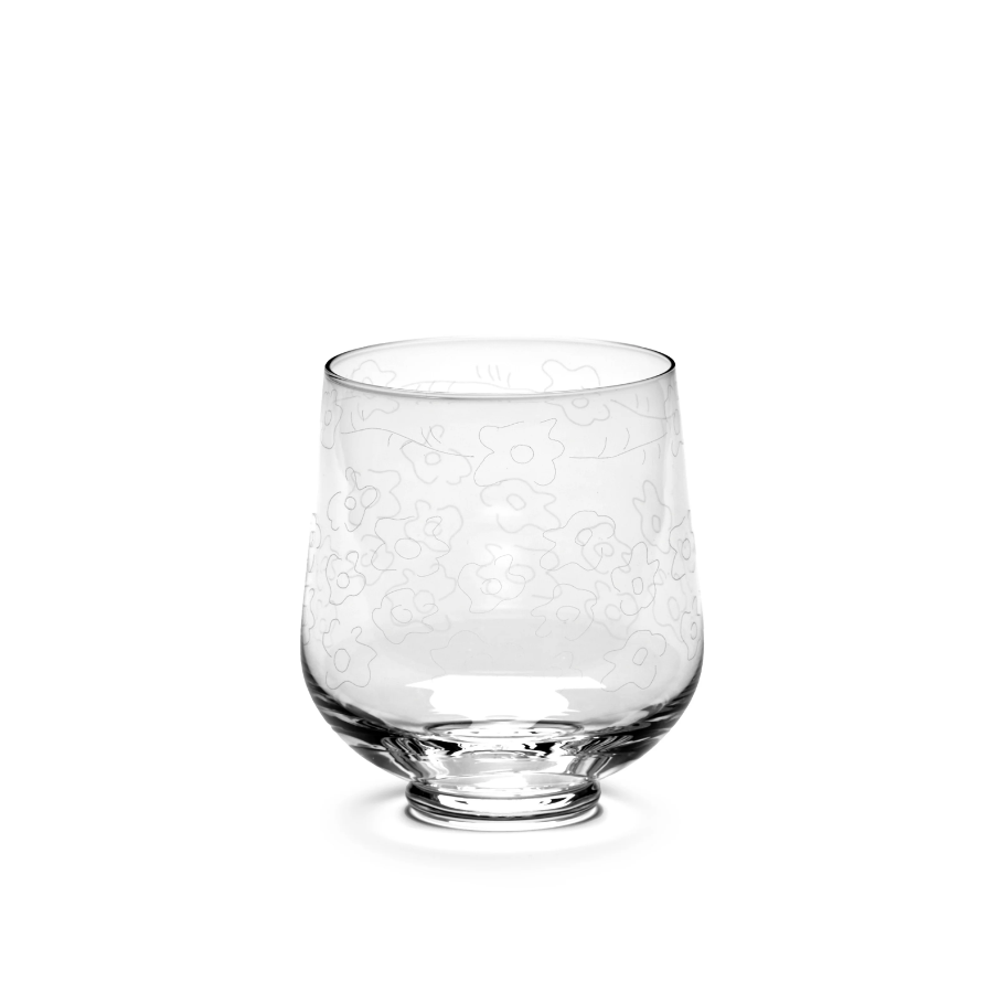SERAX MARNI Midnight Flowers - Water glass Viola #1