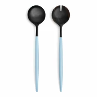 CUTIPOL Goa Specials - Salad set matte horn and light blue lacquer
