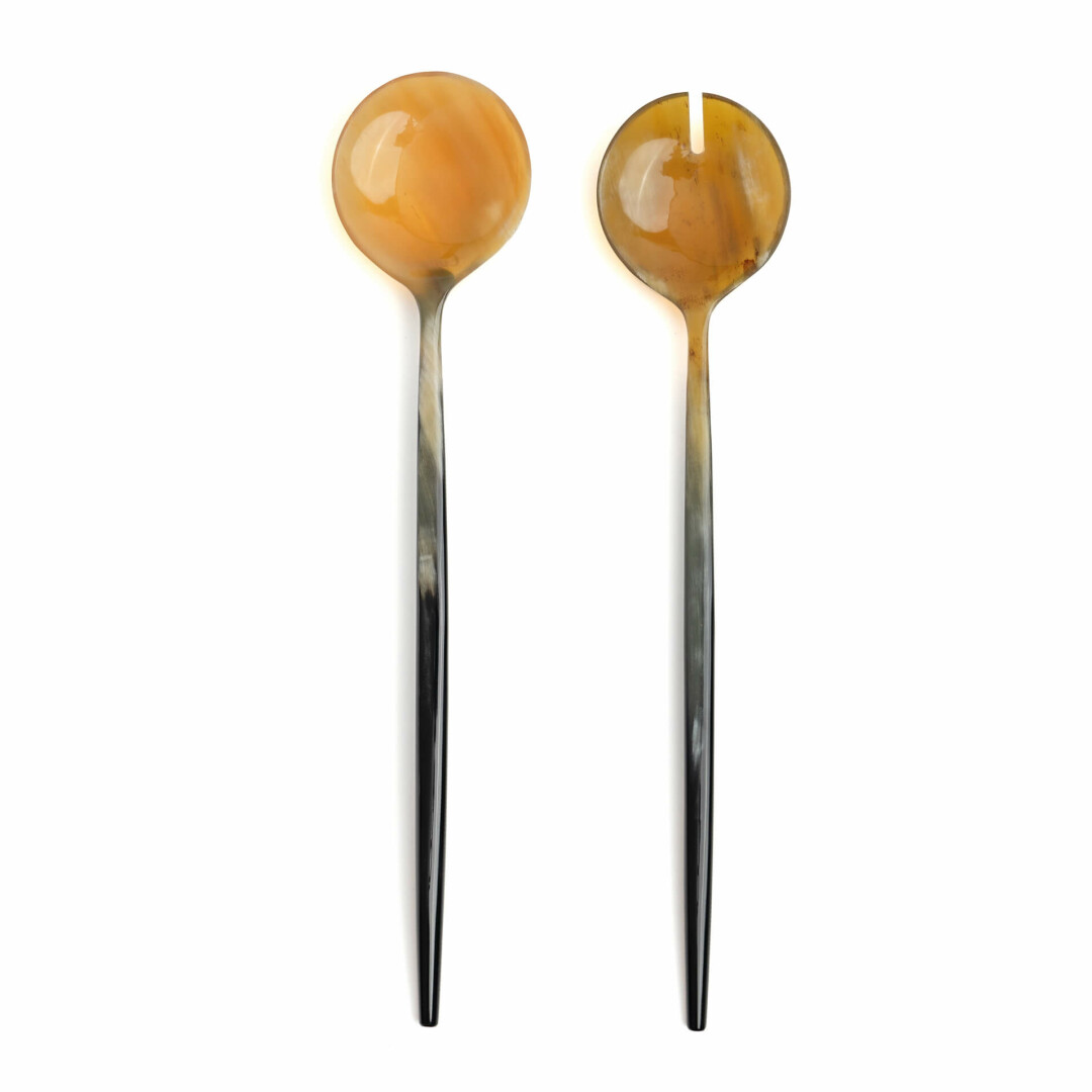 CUTIPOL Goa Specials - Salad set marble black horn
