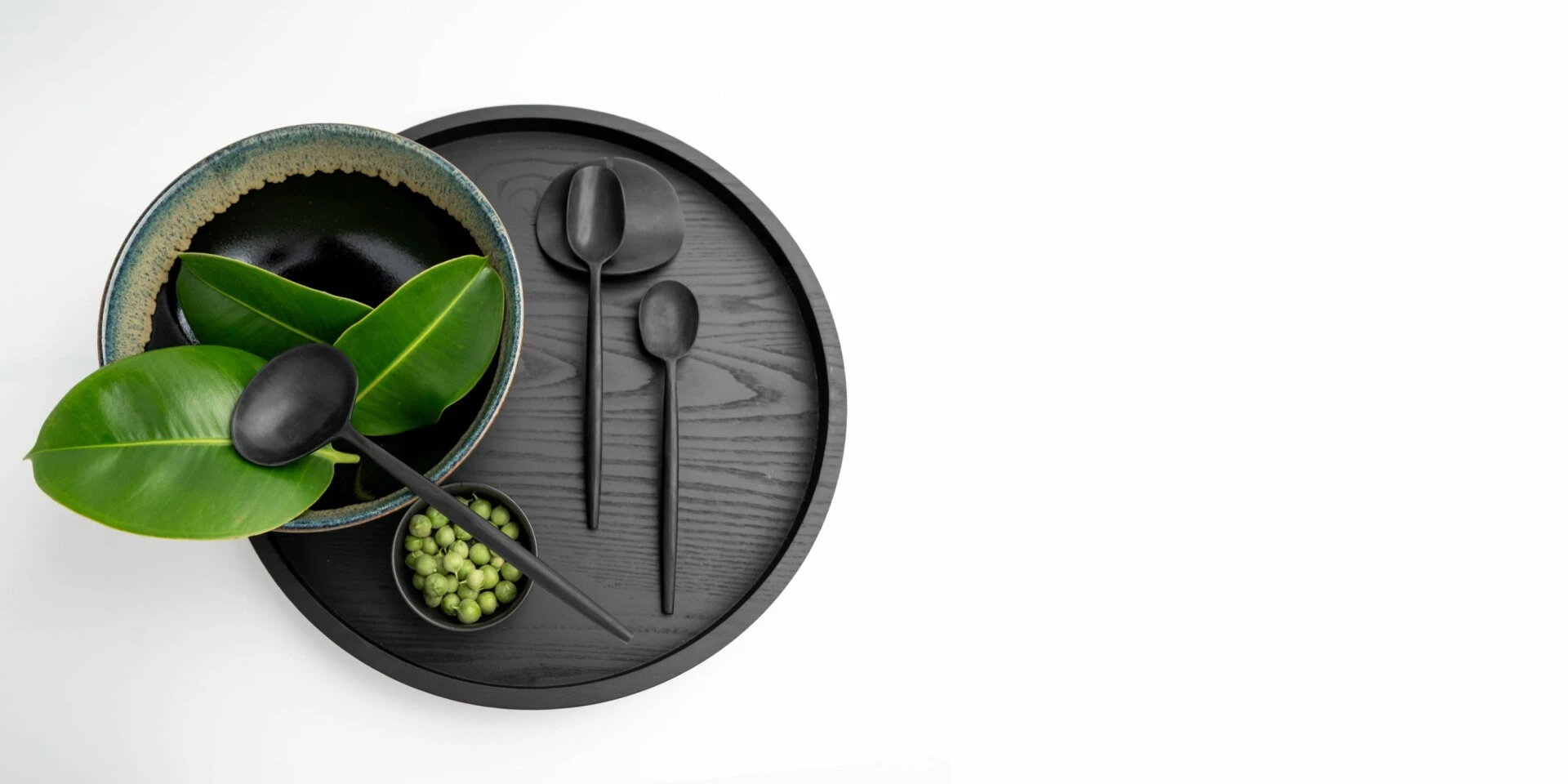 CUTIPOL Goa Specials - Soup spoon matte black horn-2