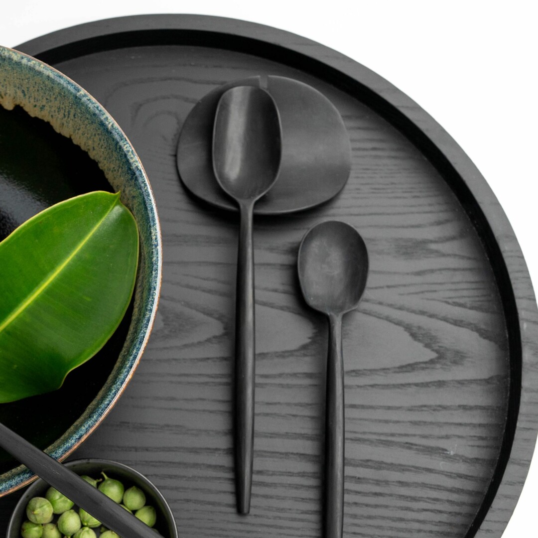 CUTIPOL Goa Specials - Colher queijo chifre preto mate-1