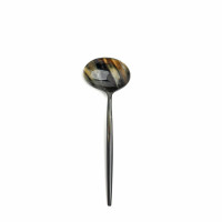 CUTIPOL Goa Specials - Soup spoon marble black horn