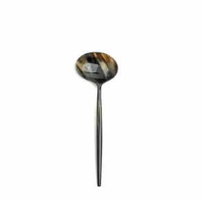 CUTIPOL Goa Specials - Soup spoon marble black horn