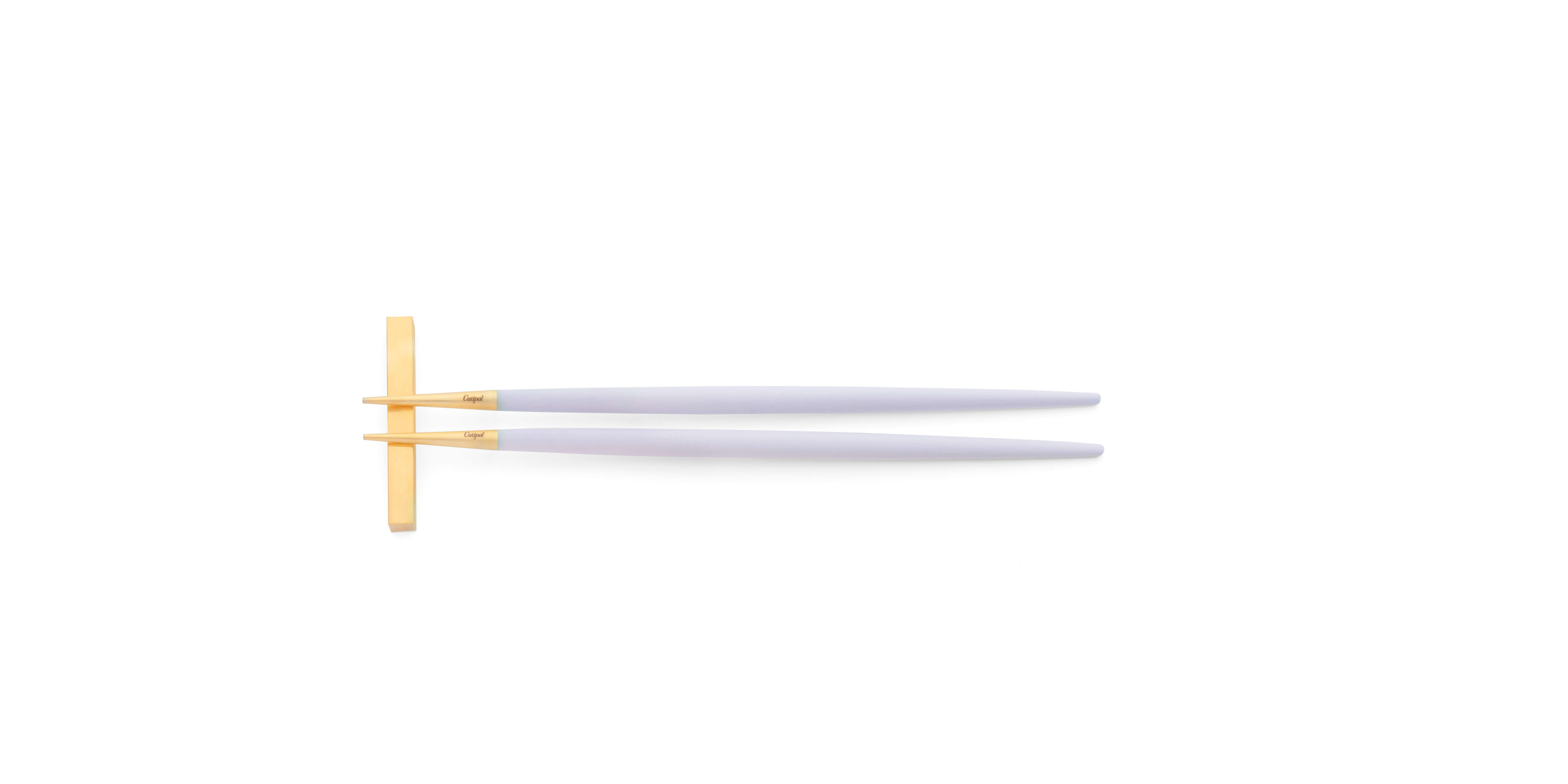 Cutipol Goa Violet Gold chopstick set and support