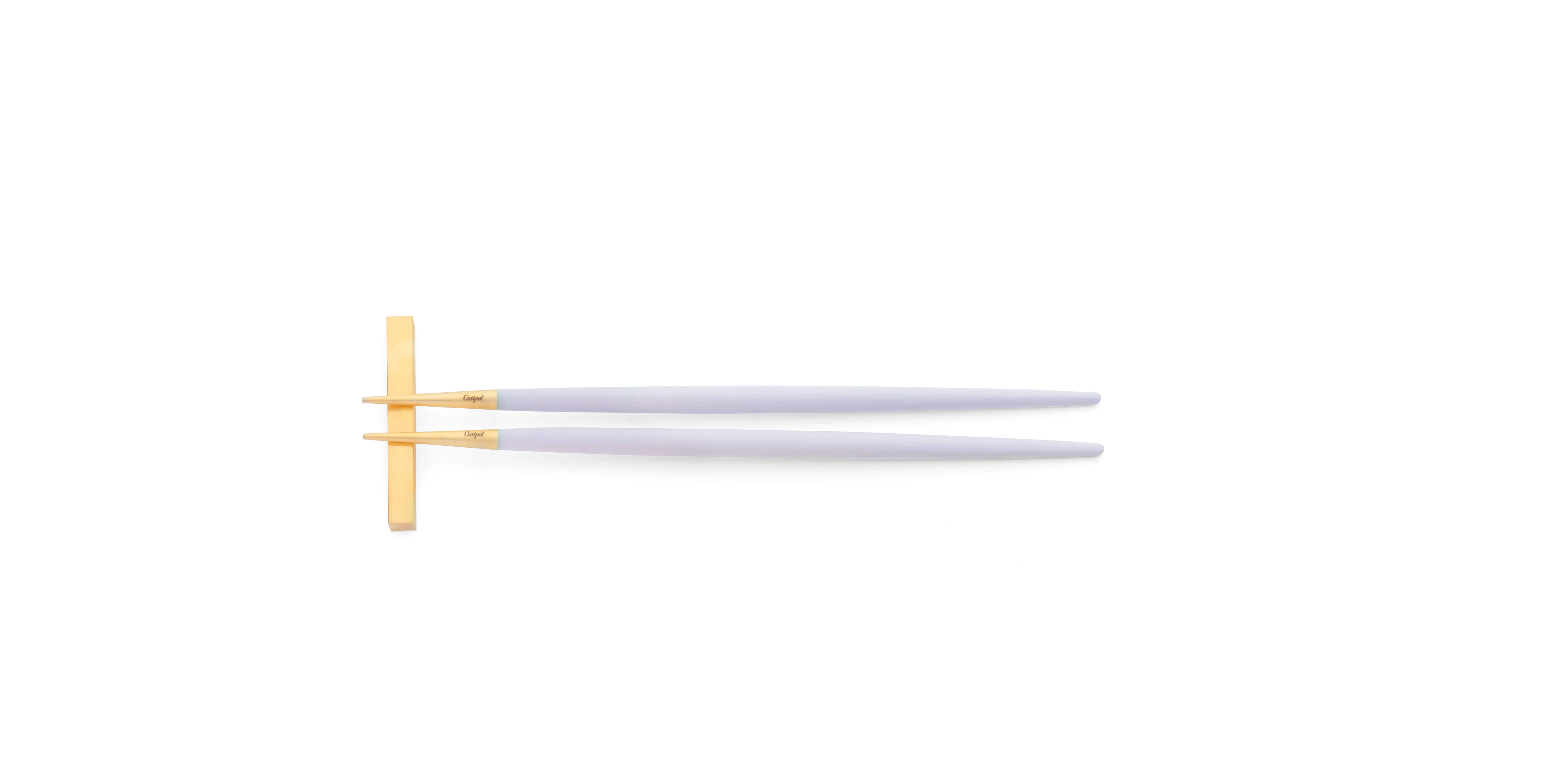 Cutipol Goa Violet Gold chopstick set and support