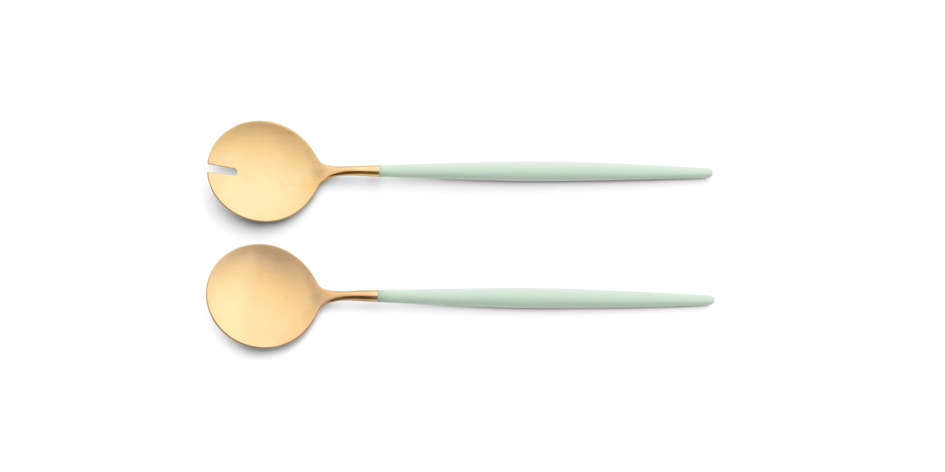 Talher de salada Cutipol Goa Celadon dourado